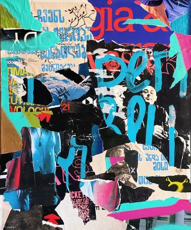 Original Pop Art Abstract Collage by Margarita Iakimova