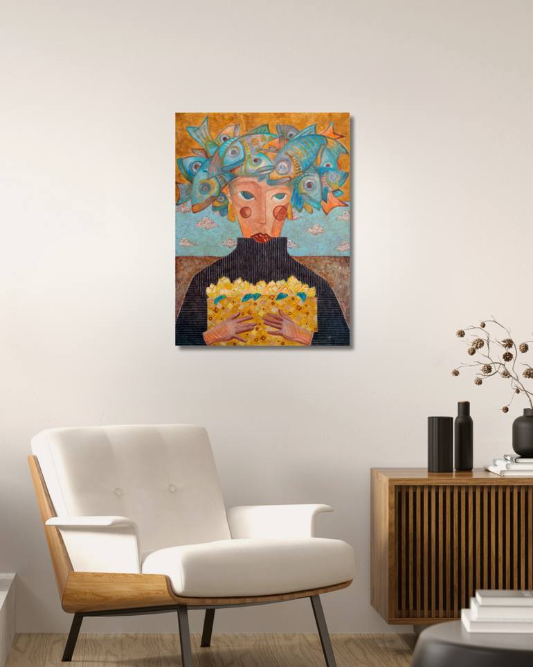 Original Conceptual Nature Painting by Mario Pérez