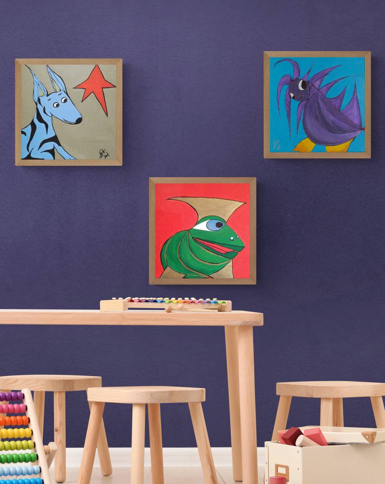 Original Conceptual Animal Painting by Mara Ravins