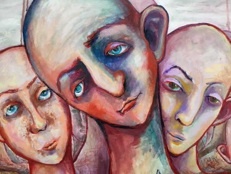 Original Contemporary People Painting by Elisheva Nesis