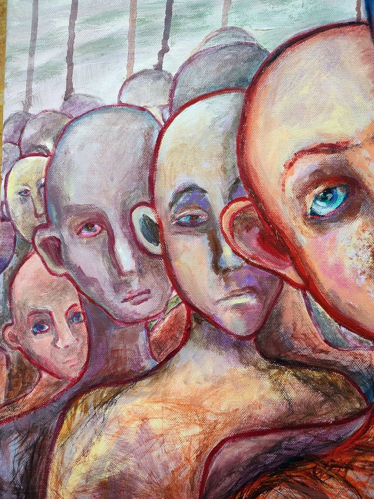 Original Contemporary People Painting by Elisheva Nesis