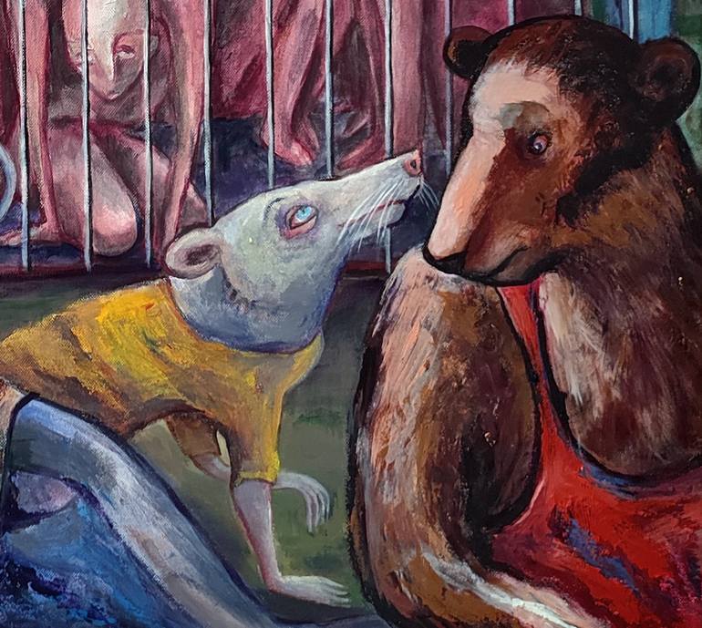 Original Contemporary Animal Painting by Elisheva Nesis