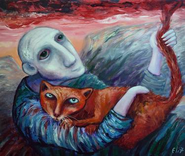 Original Contemporary People Painting by Elisheva Nesis