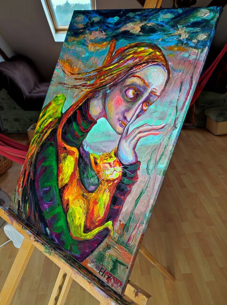 Original Contemporary People Painting by Elisheva Nesis