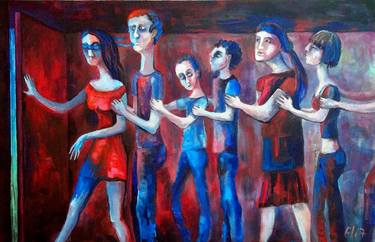 Original Expressionism People Paintings by Elisheva Nesis