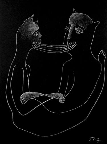 Print of Surrealism Erotic Drawings by Elisheva Nesis