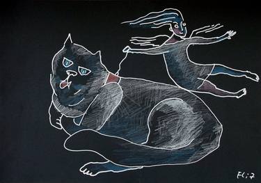 Original Cats Drawings by Elisheva Nesis