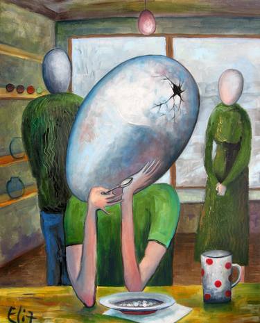 Original Surrealism Family Paintings by Elisheva Nesis