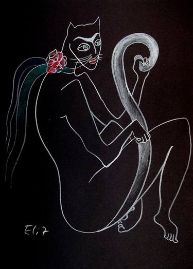 Print of Erotic Drawings by Elisheva Nesis