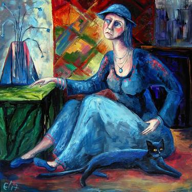 Original Expressionism People Paintings by Elisheva Nesis