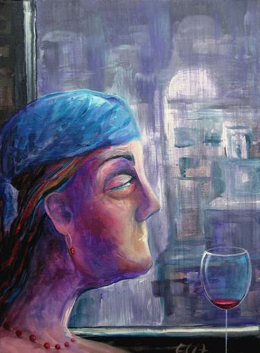 Original Expressionism Food & Drink Paintings by Elisheva Nesis