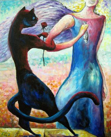 Print of Expressionism Love Paintings by Elisheva Nesis