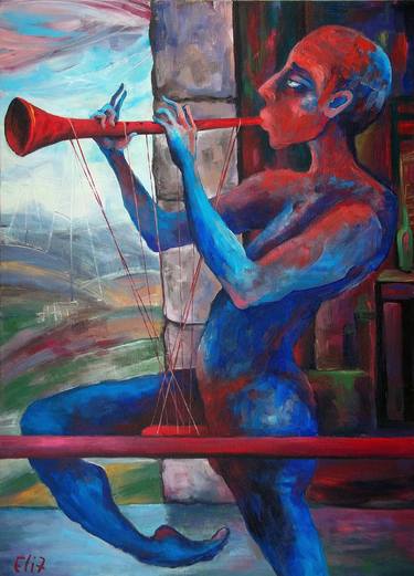 Print of Expressionism Music Paintings by Elisheva Nesis