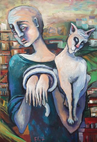 Original Figurative People Paintings by Elisheva Nesis