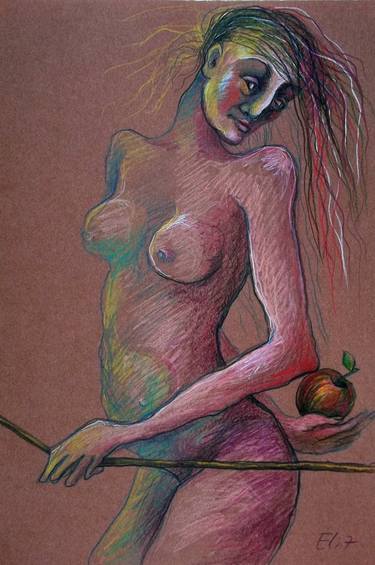 Original Figurative Erotic Drawings by Elisheva Nesis