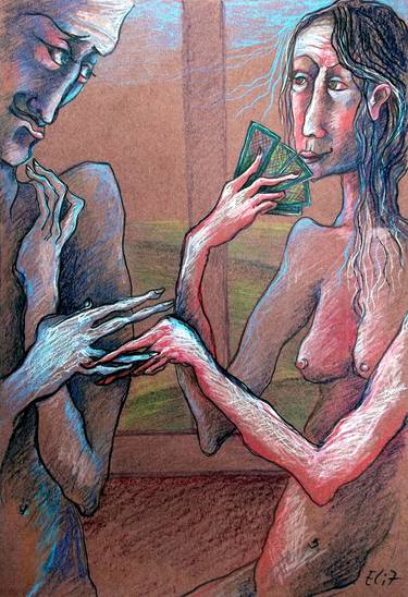 Print of Expressionism Erotic Drawings by Elisheva Nesis