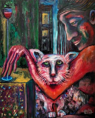 Original Expressionism Animal Paintings by Elisheva Nesis