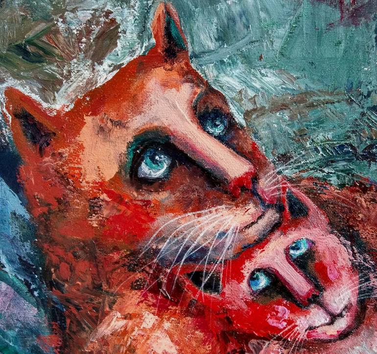 Original Expressionism Animal Painting by Elisheva Nesis
