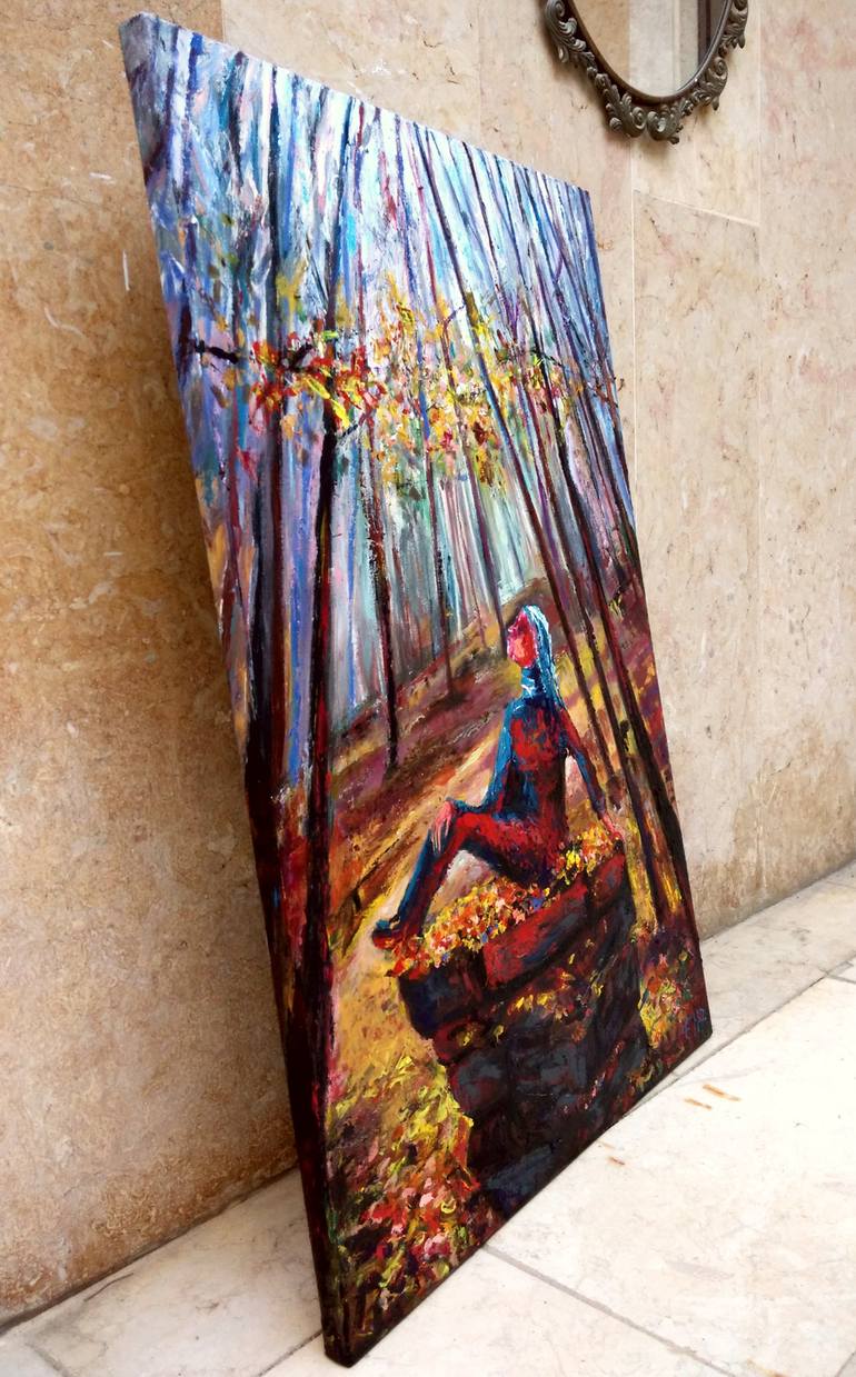 Original Expressionism Women Painting by Elisheva Nesis