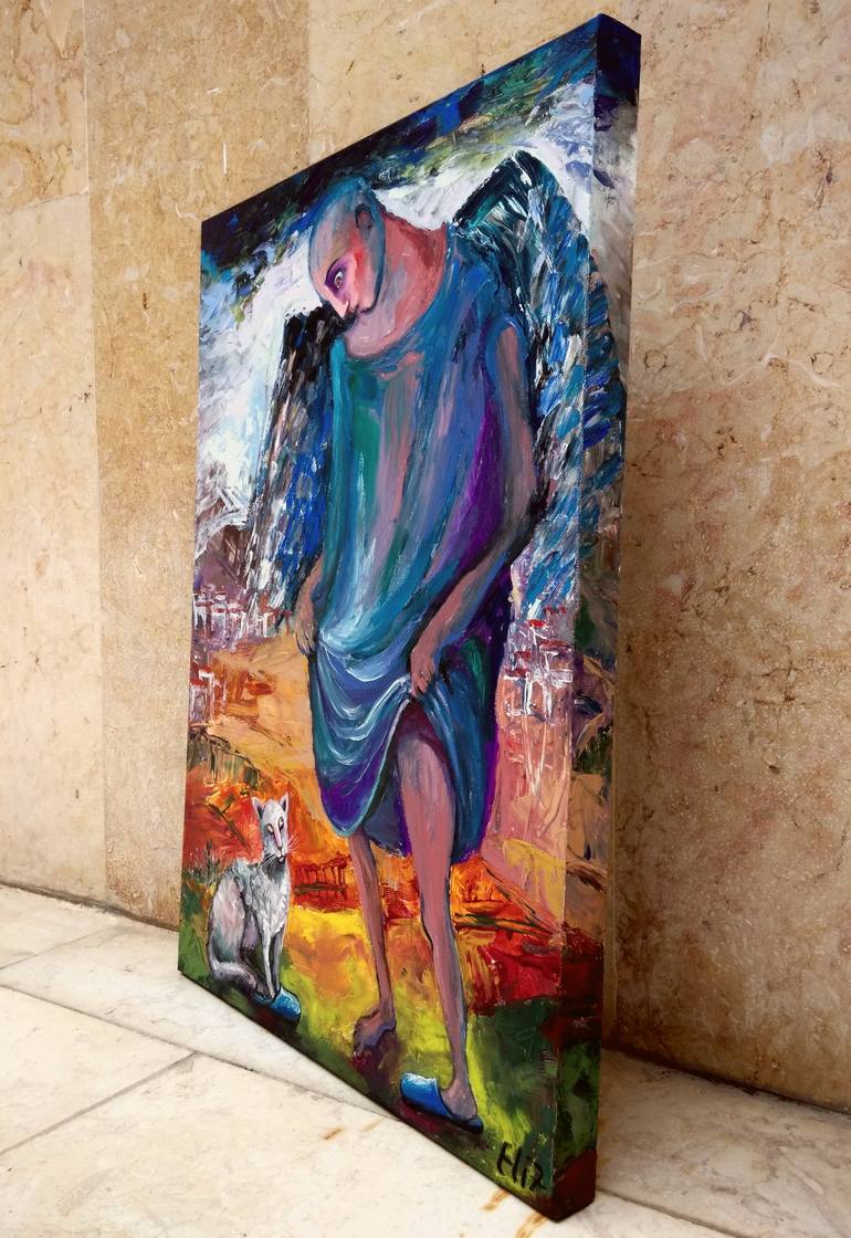 Original Expressionism Fantasy Painting by Elisheva Nesis