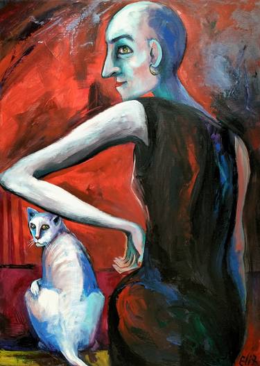 Original Expressionism Portrait Paintings by Elisheva Nesis