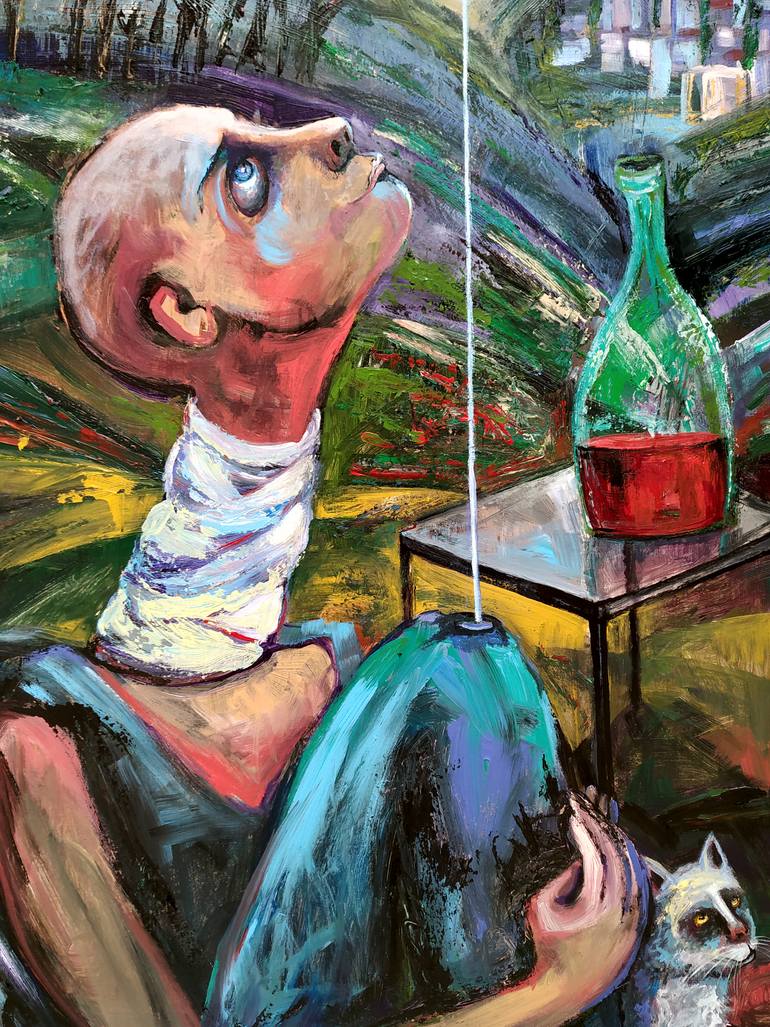 Original Expressionism Fantasy Painting by Elisheva Nesis