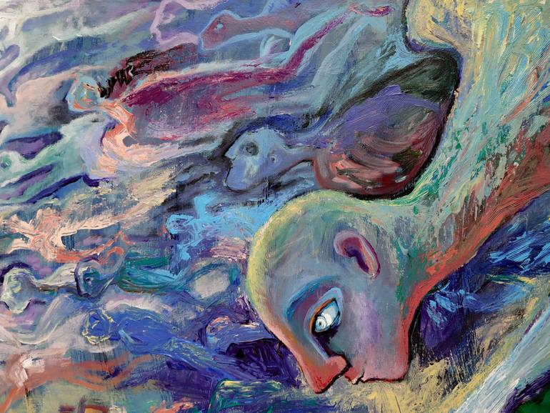 Original Expressionism Fantasy Painting by Elisheva Nesis