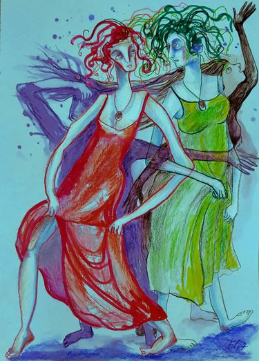Print of Women Drawings by Elisheva Nesis