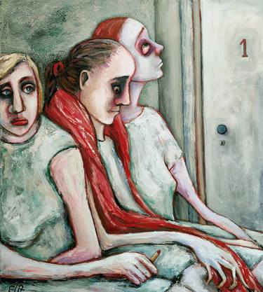 Print of Expressionism Women Paintings by Elisheva Nesis