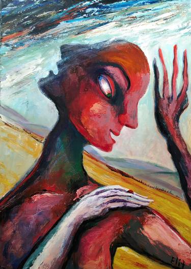 Original Expressionism Women Paintings by Elisheva Nesis