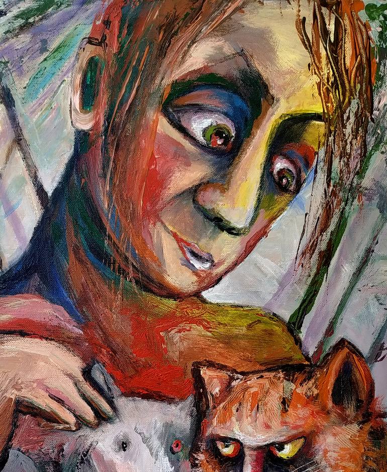 Original Expressionism Women Painting by Elisheva Nesis