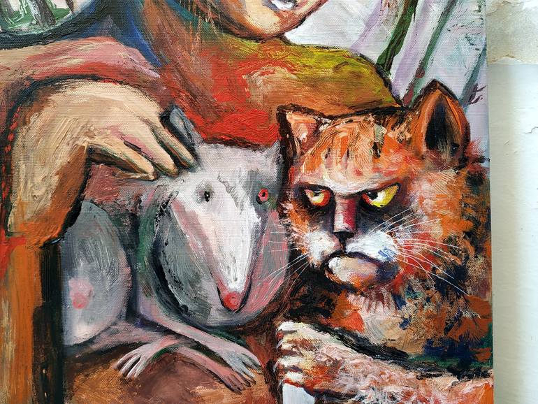 Original Expressionism Women Painting by Elisheva Nesis