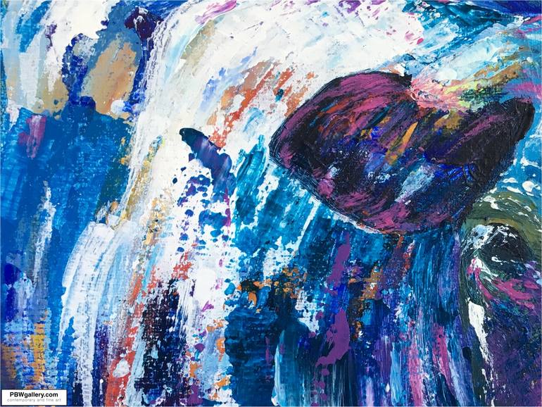 Original Expressionism Animal Painting by Pat Bullen-Whatling