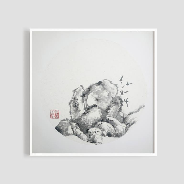 Original Black & White Landscape Painting by Sonia Wang