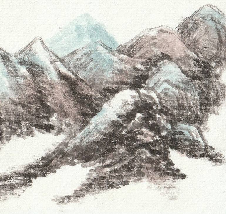 Original Black & White Landscape Painting by Sonia Wang