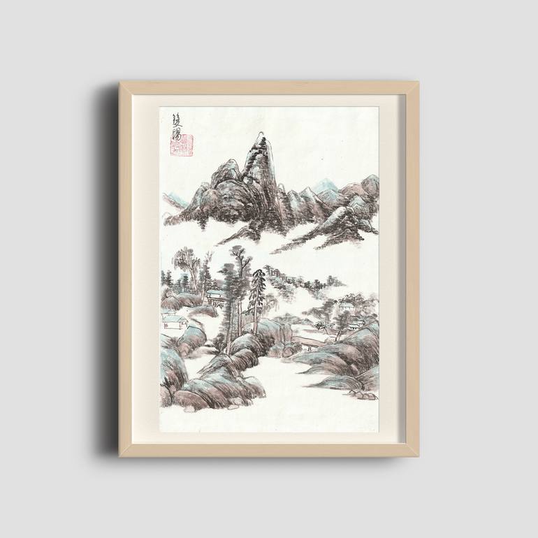 Original Black & White Landscape Painting by Sonia Wang