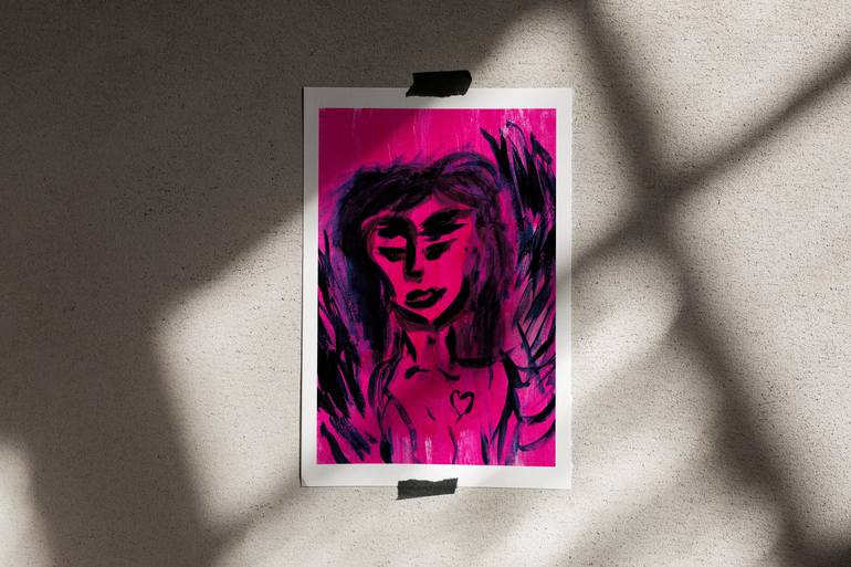 Original Abstract Women Painting by Michael De La Guerra