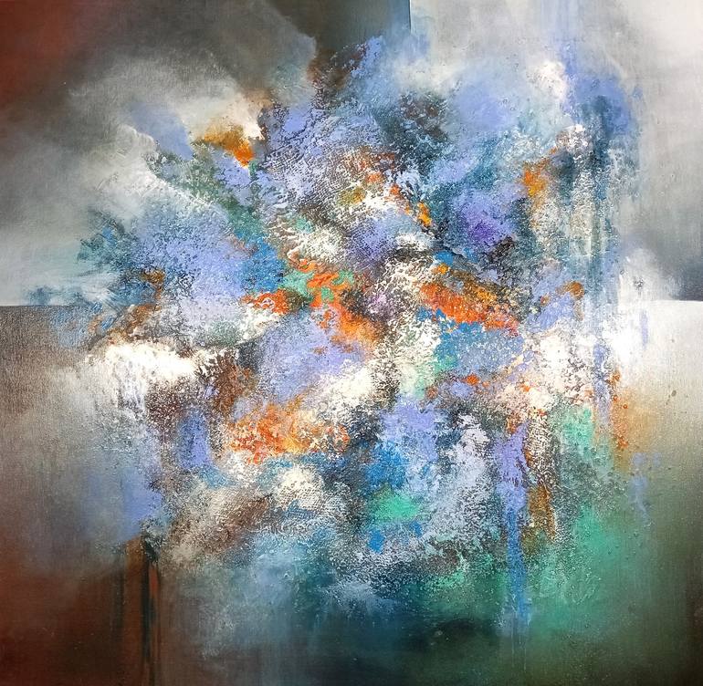 Original Abstract Painting by Christiane Hess  Abstract Art on Canvas  LINSTANT FRAGILE