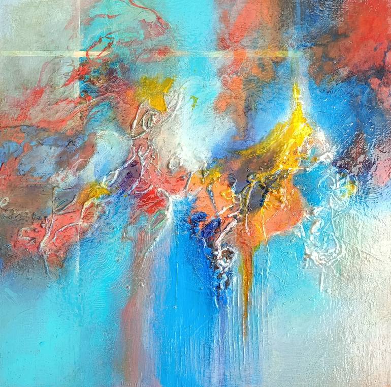Original Abstract Painting by Christiane Hess  Contemporary Art on Canvas  DANSE ANDALOUSE