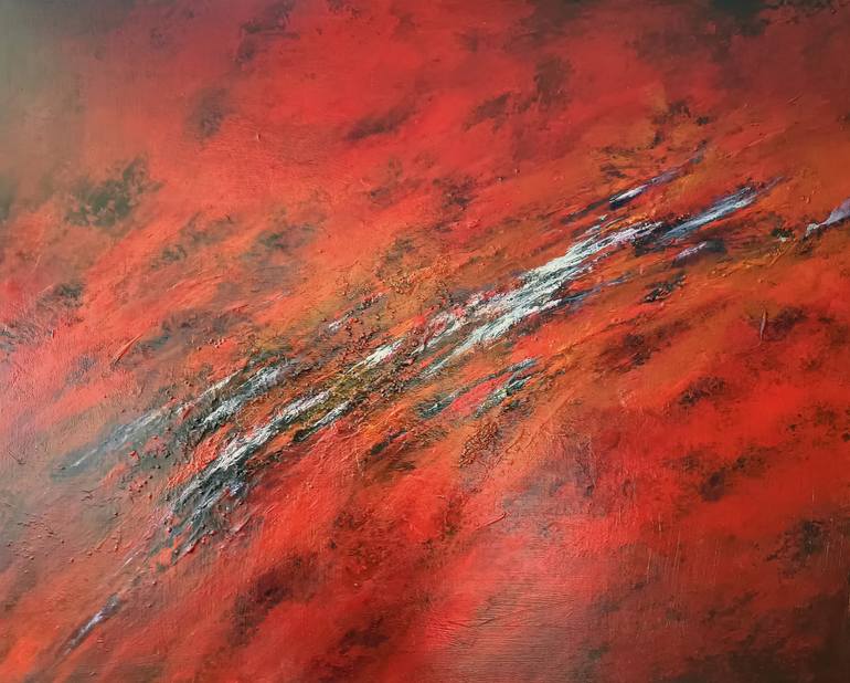 Original Abstract Painting by Christiane Hess  Abstract Art on Canvas  FUGACE RENCONTRE