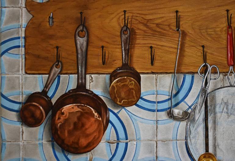 Original Kitchen Painting by Jesus Sanchez Alba