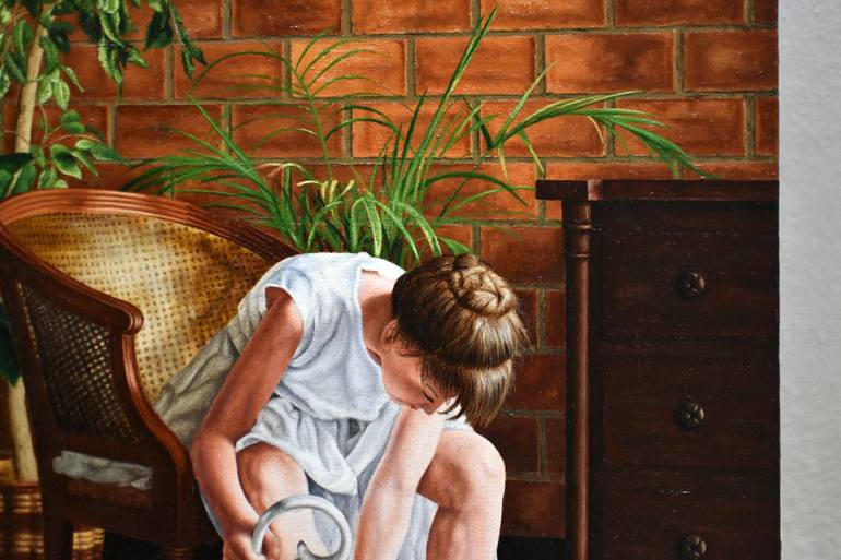 Original Figurative Women Painting by Jesus Sanchez Alba
