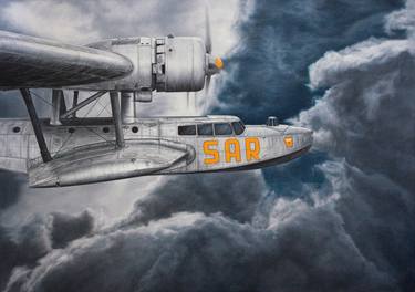 Original Figurative Airplane Paintings by Jesus Sanchez Alba