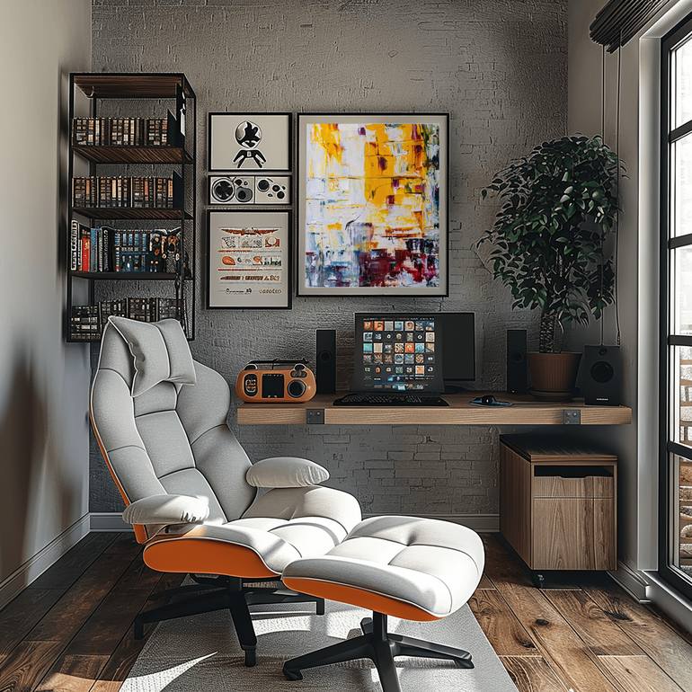 Original Abstract Expressionism Abstract Painting by Fatima Erkenova