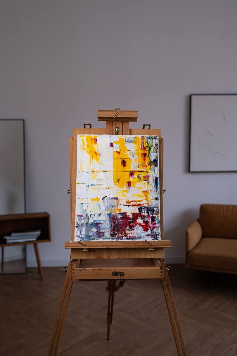 Original Abstract Expressionism Abstract Painting by Fatima Erkenova