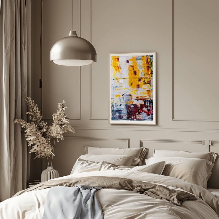 Original Abstract Expressionism Abstract Painting by Fatima Erkenova