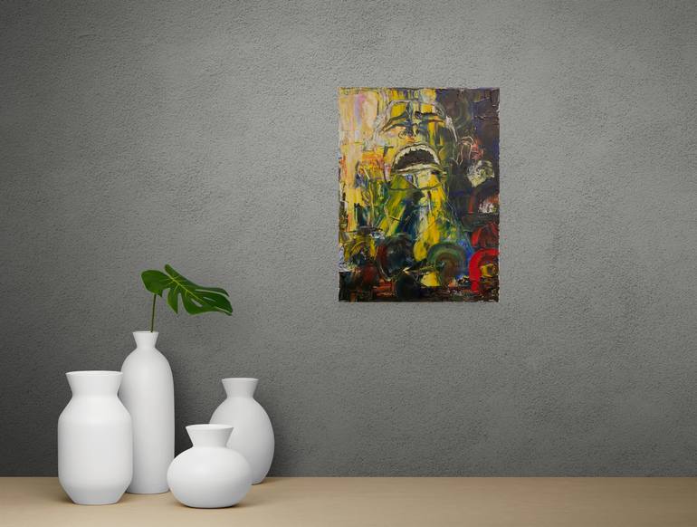 Original Abstract Expressionism Abstract Painting by Fatima Erkenova