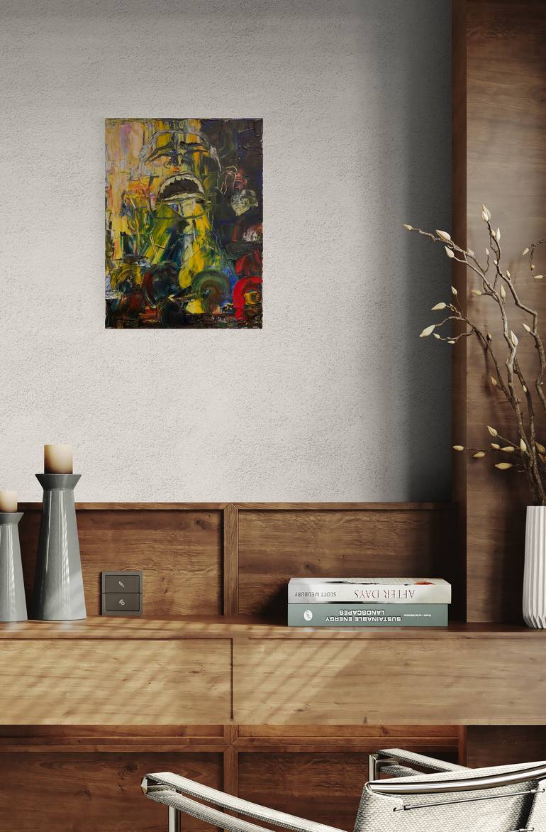 Original Abstract Expressionism Abstract Painting by Fatima Erkenova