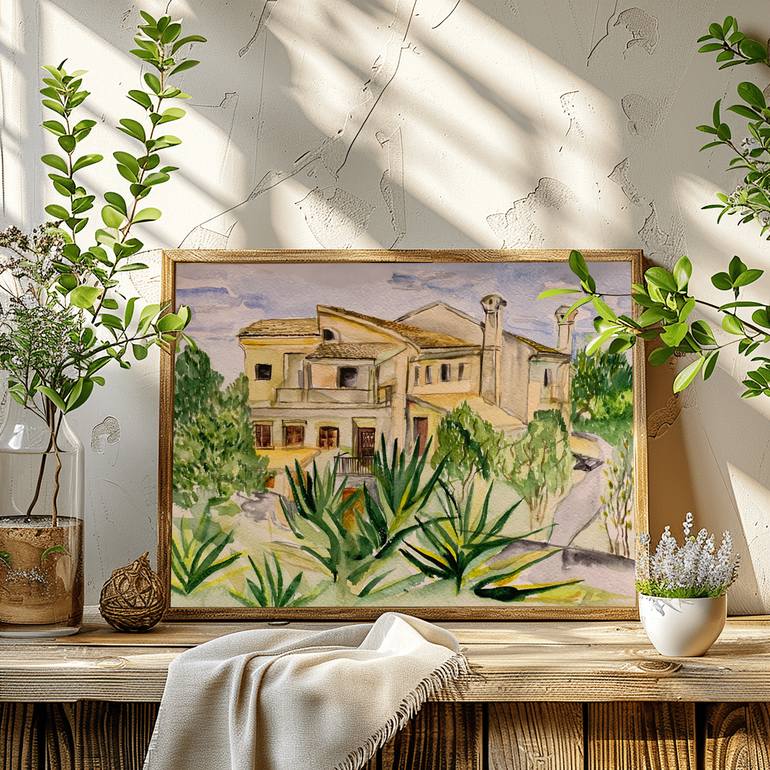 Original Contemporary Architecture Painting by Fatima Erkenova