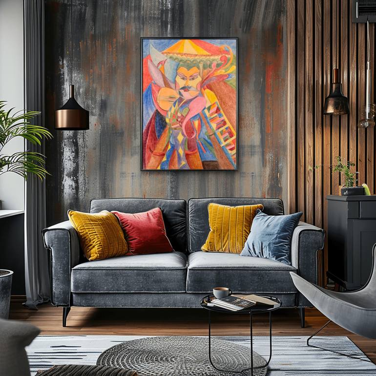 Original Abstract Expressionism Abstract Painting by Fatima Erkenova